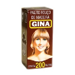 Palito Roliço De Madeira Gina 200 Unidades