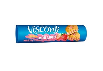 Biscoito Recheado de Morango Visconti 125g