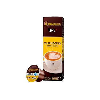 Cápsula Cappuccino Doce de Leite Tres Corações 10und